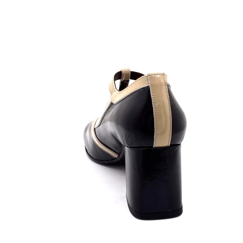 Ivoire e602 Zwart & Beige Lakleer Ivoire Chaussures