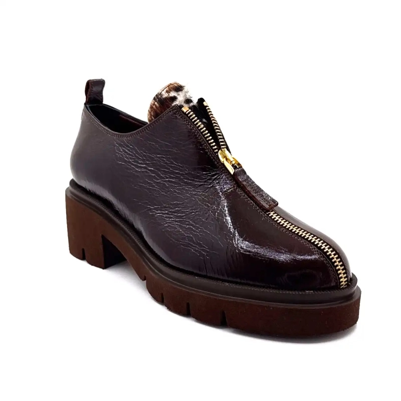Ivoire 412 Chocolate Brown Patent Leather Ivoire Chaussures