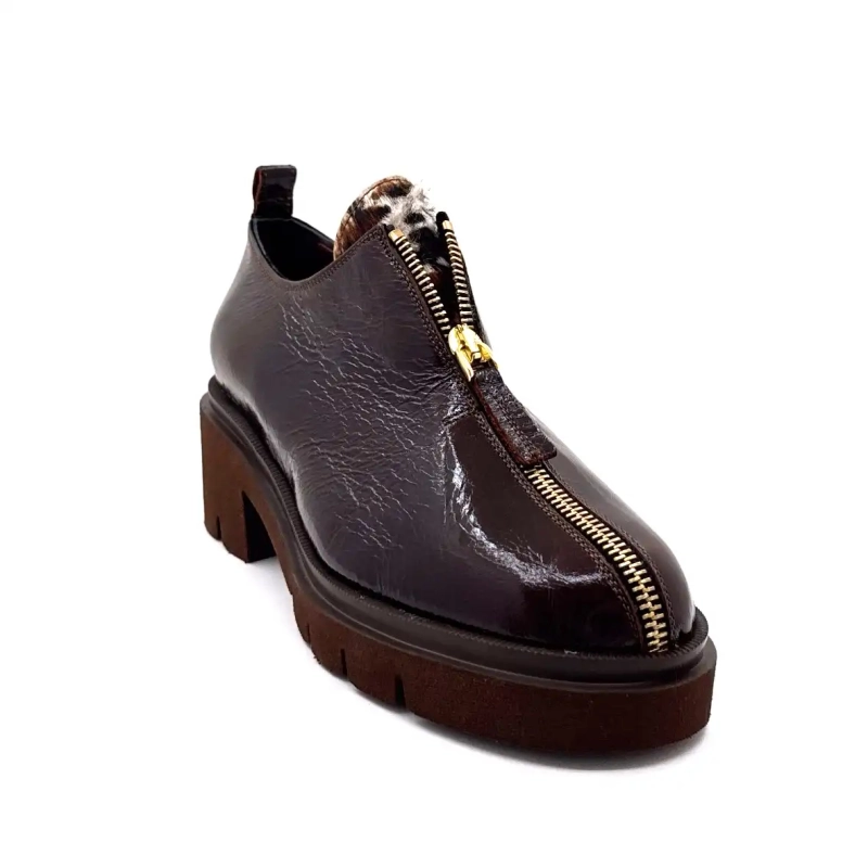 Ivoire 412 Chokoladebrunt patentlæder Ivoire Chaussures