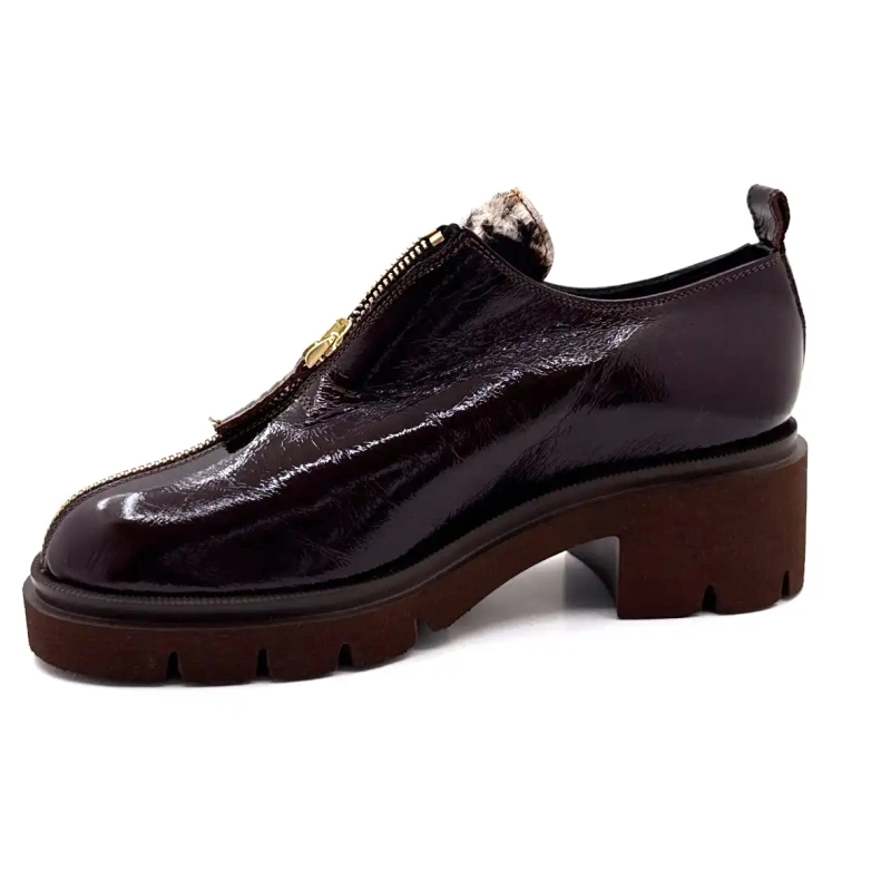 Ivoire 412 Chokoladebrunt patentlæder Ivoire Chaussures