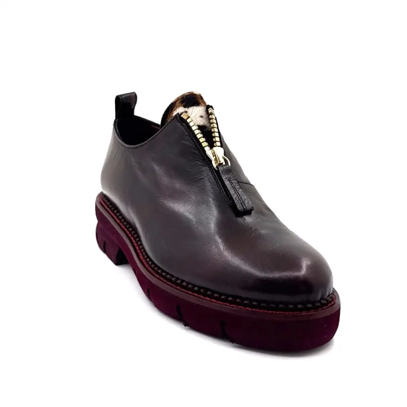 Ivoire 302 Asport Mørk Bordeaux Læder Ivoire Chaussures