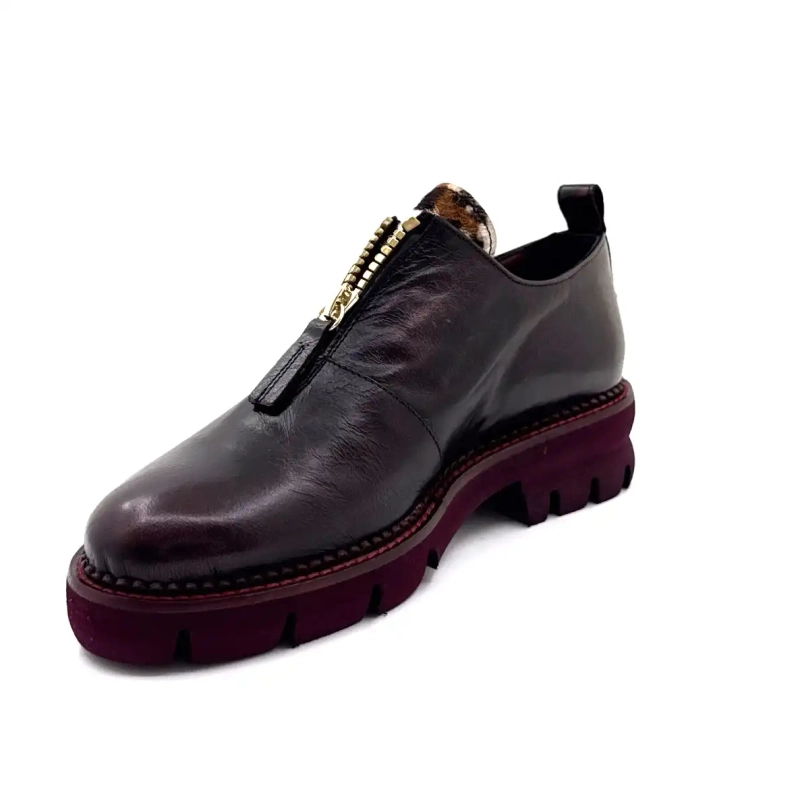 Ivoire 302 Asport Mørk Bordeaux Læder Ivoire Chaussures