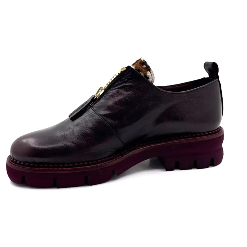 Ivoire 302 Asport Couro Bordeaux Escuro Ivoire Chaussures