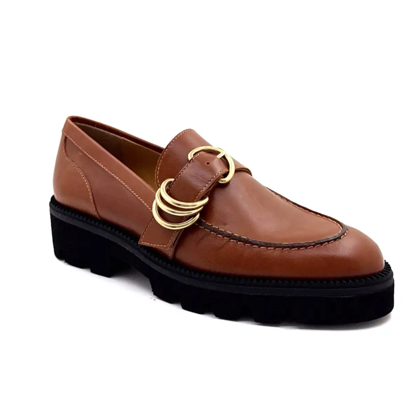 Jhay 9073 Brunt Læder Ivoire Chaussures