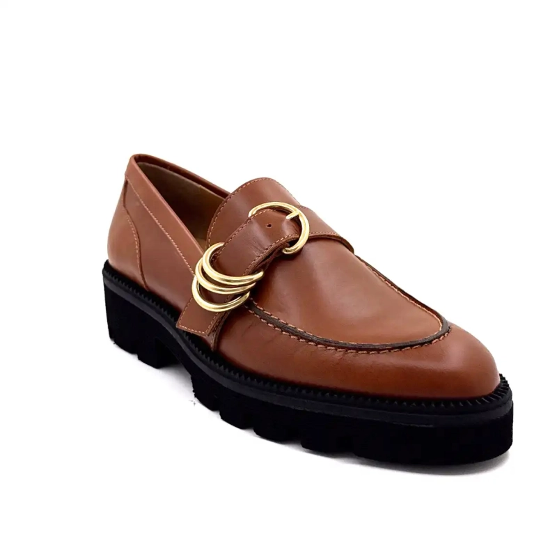 Jhay 9073 Cuir Marron Ivoire Chaussures