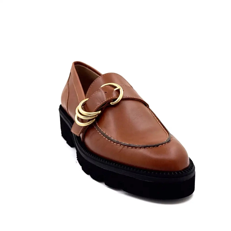 Jhay 9073 Cuir Marron Ivoire Chaussures