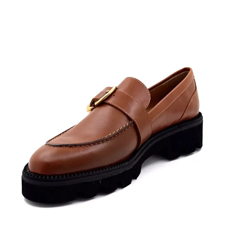 Jhay 9073 Couro Marrom Ivoire Chaussures