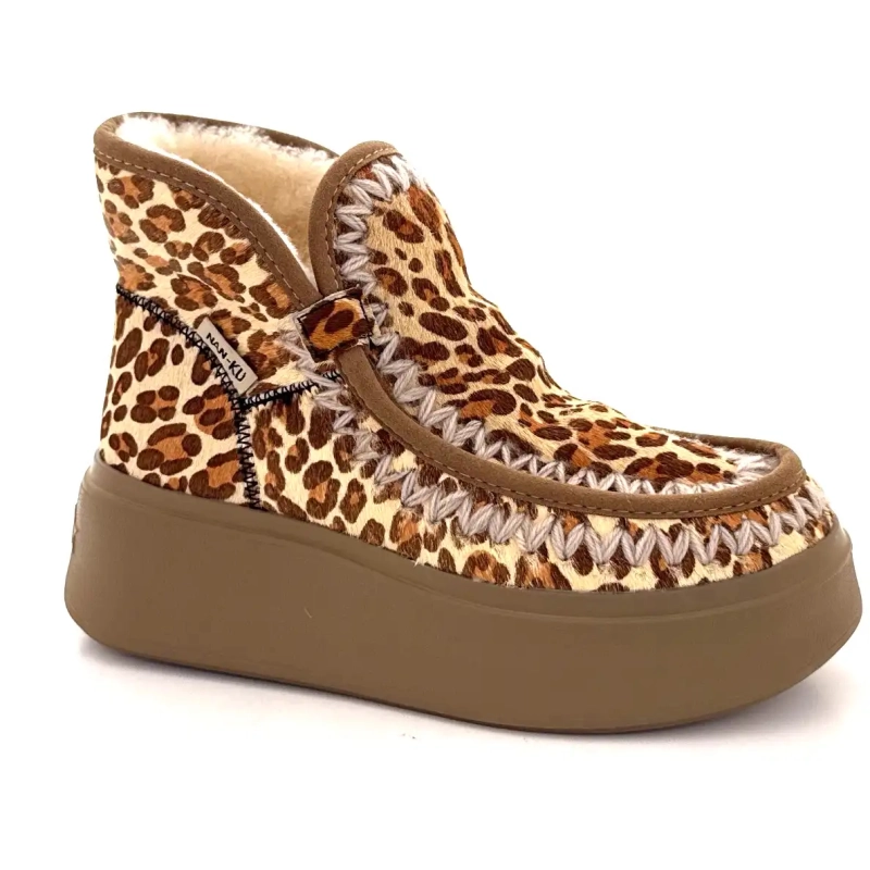 Nan Ku Dfh03 Daim Leo Ivoire Chaussures