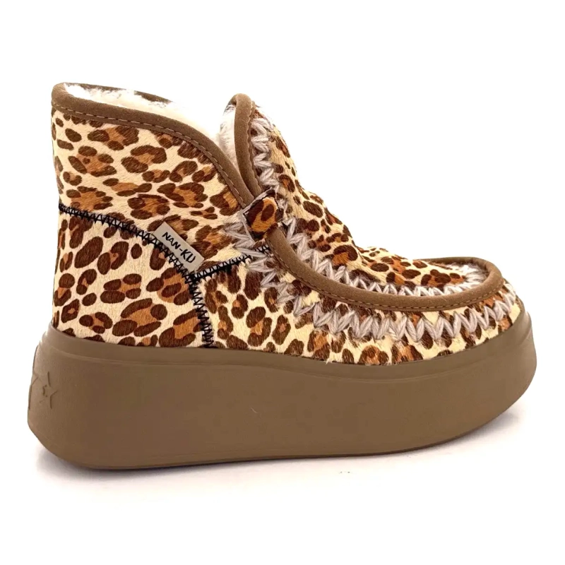 Nan Ku Dfh03 Daim Leo Ivoire Chaussures