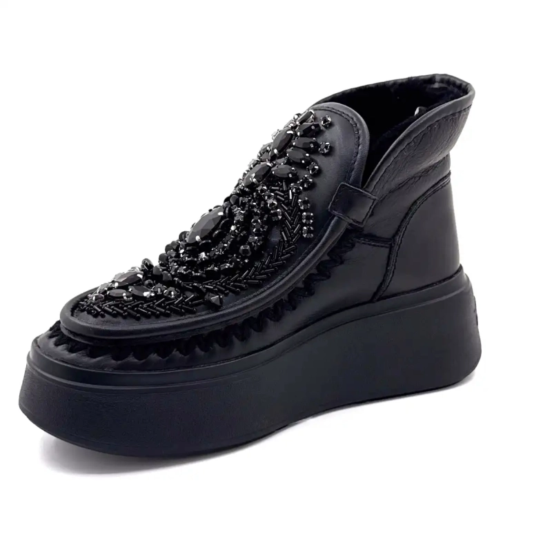 Bijuterii din piele neagră Nan Ku Dfh09 Ivoire Chaussures