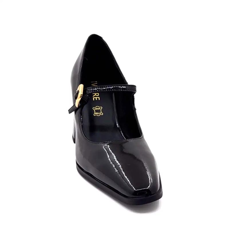 Ivoire Jlr2501 Μαύρο Γυαλιστερό Δέρμα Ivoire Chaussures