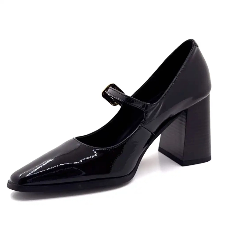 Ivoire Jlr2501 Svart Glansigt Läder Ivoire Chaussures