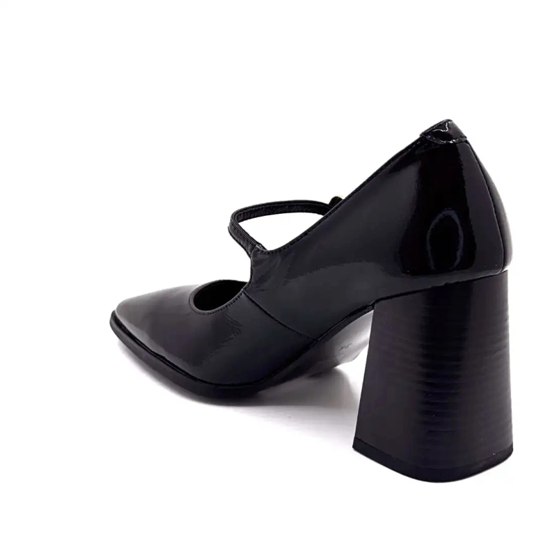 Ivoire Jlr2501 Black Glossy Leather Ivoire Chaussures