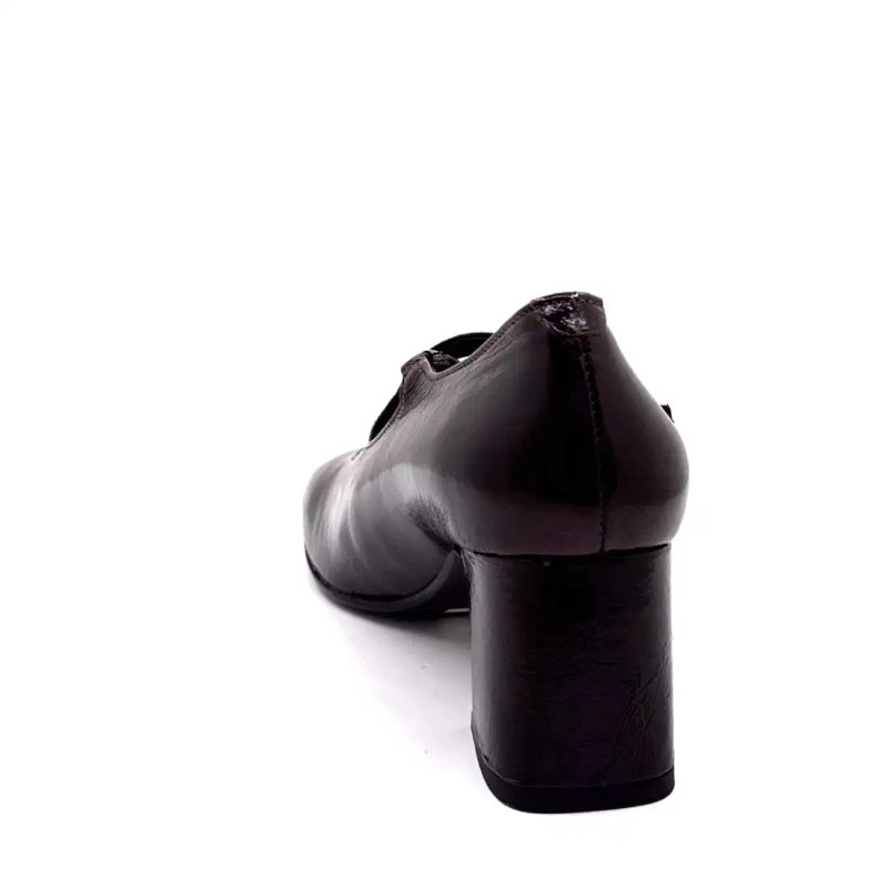 Piel de charol berenjena color Ivoire E606 Ivoire Chaussures