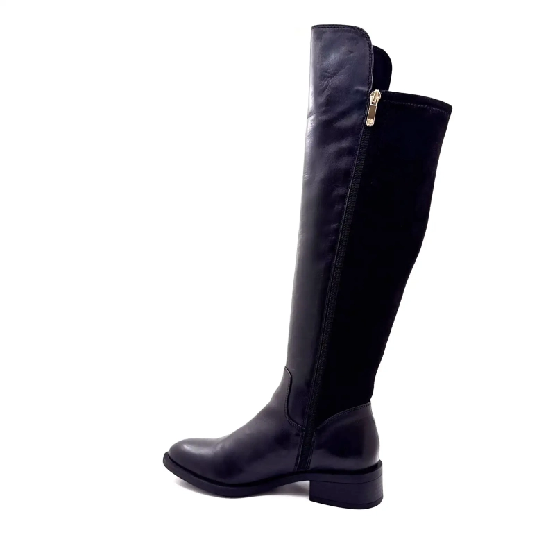 Regarde Le Ciel Tessy 04 in pelle nera Ivoire Chaussures