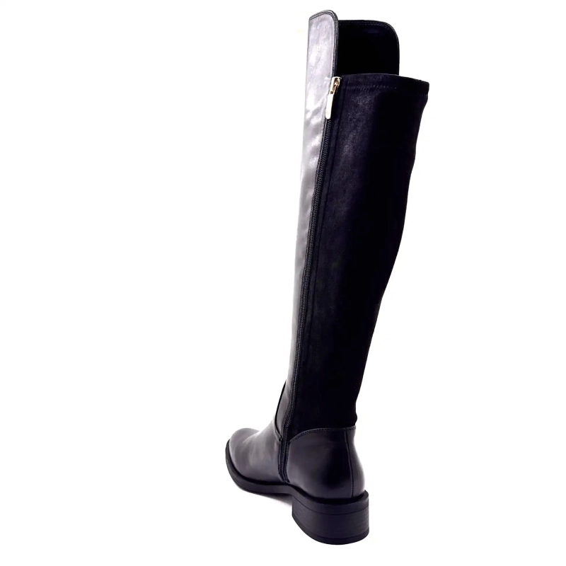 Regarde Le Ciel Tessy 04 Black Leather Ivoire Chaussures