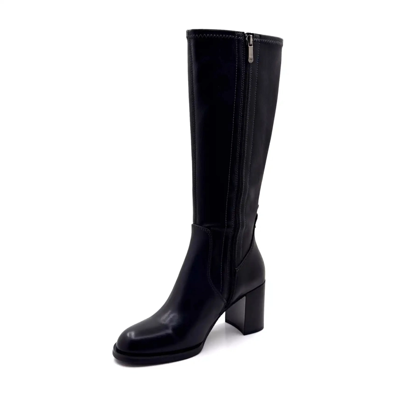 Regarde Le Ciel Matilde 04 Sort Læder Ivoire Chaussures