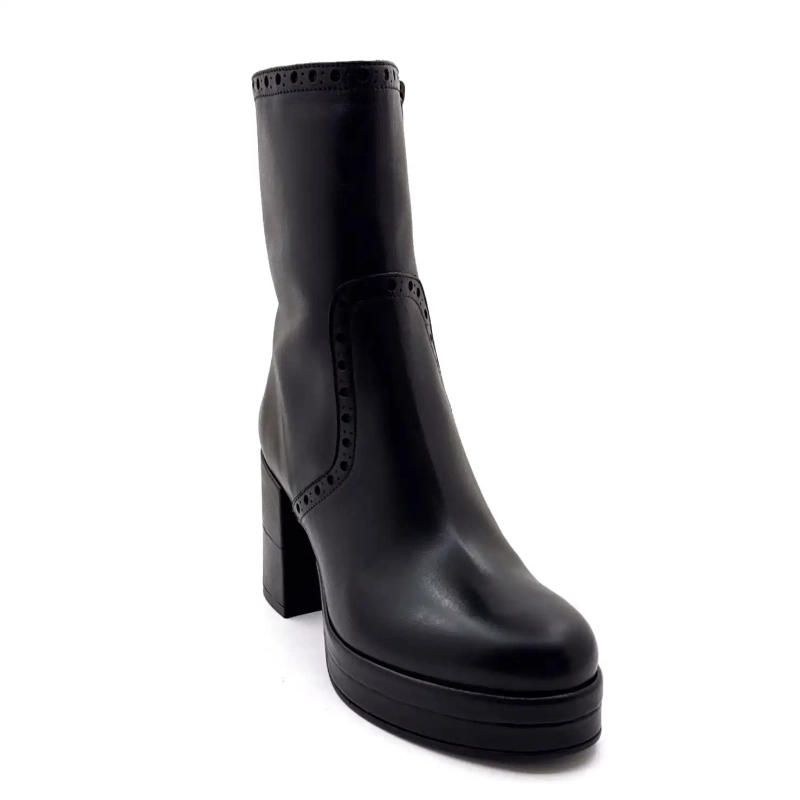 Pons Quintana 11811.029 Piele Neagră Ivoire Chaussures