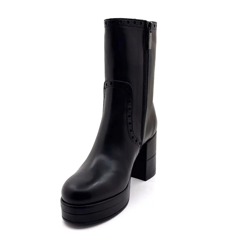 Pons Quintana 11811.029 Schwarzes Leder Ivoire Chaussures