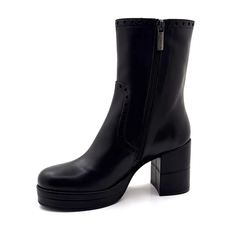 Pons Quintana 11811.029 Schwarzes Leder Ivoire Chaussures