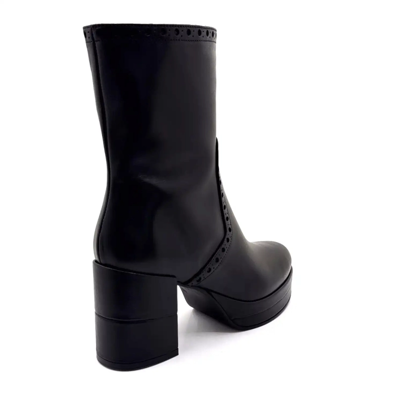 Pons Quintana 11811.029 Black Leather Ivoire Chaussures