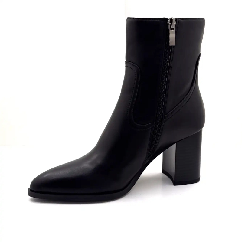 Ivoire Hy2507 Schwarzes Leder Ivoire Chaussures