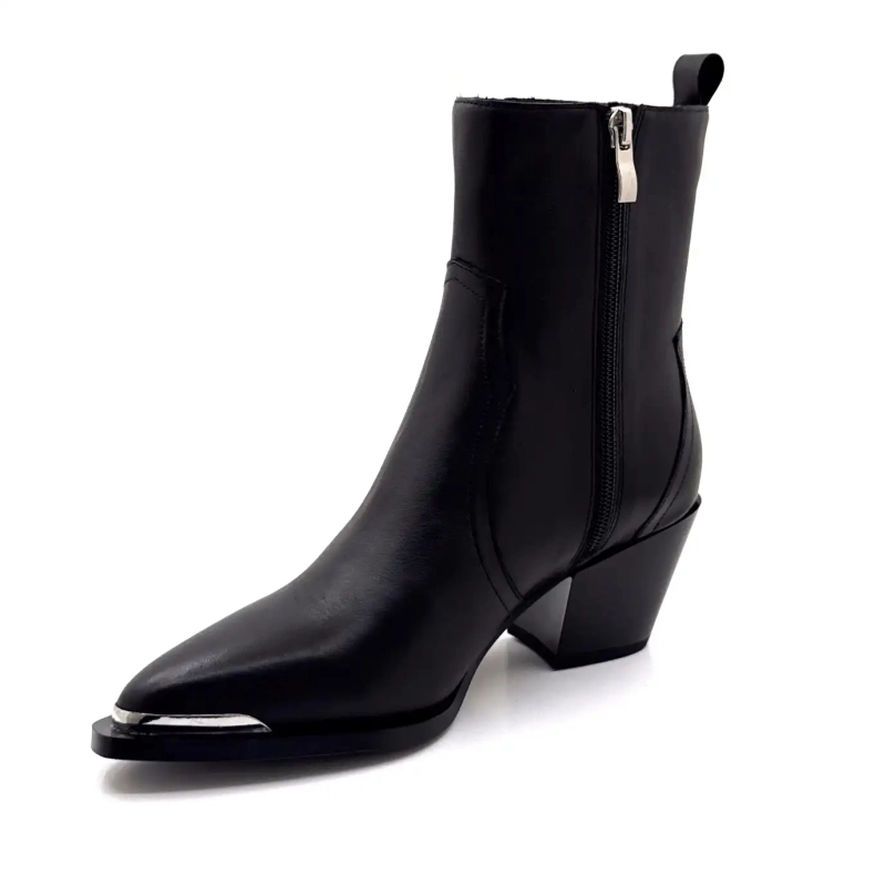 Ivoire GZX2526 Svart skinn Ivoire Chaussures