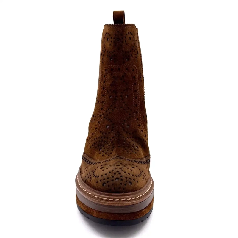 Pons Quintana 10079 Brown Suede Ivoire Chaussures