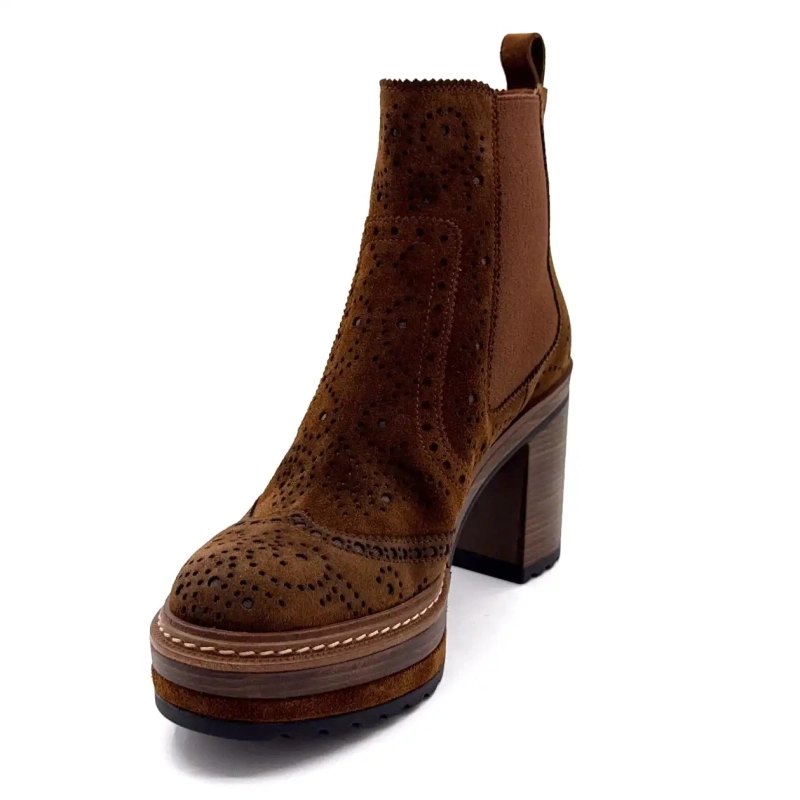 Pons Quintana 10079 Brun Semsket Skinn Ivoire Chaussures