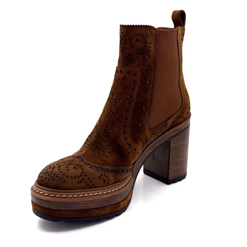 Pons Quintana 10079 Brown Suede Ivoire Chaussures