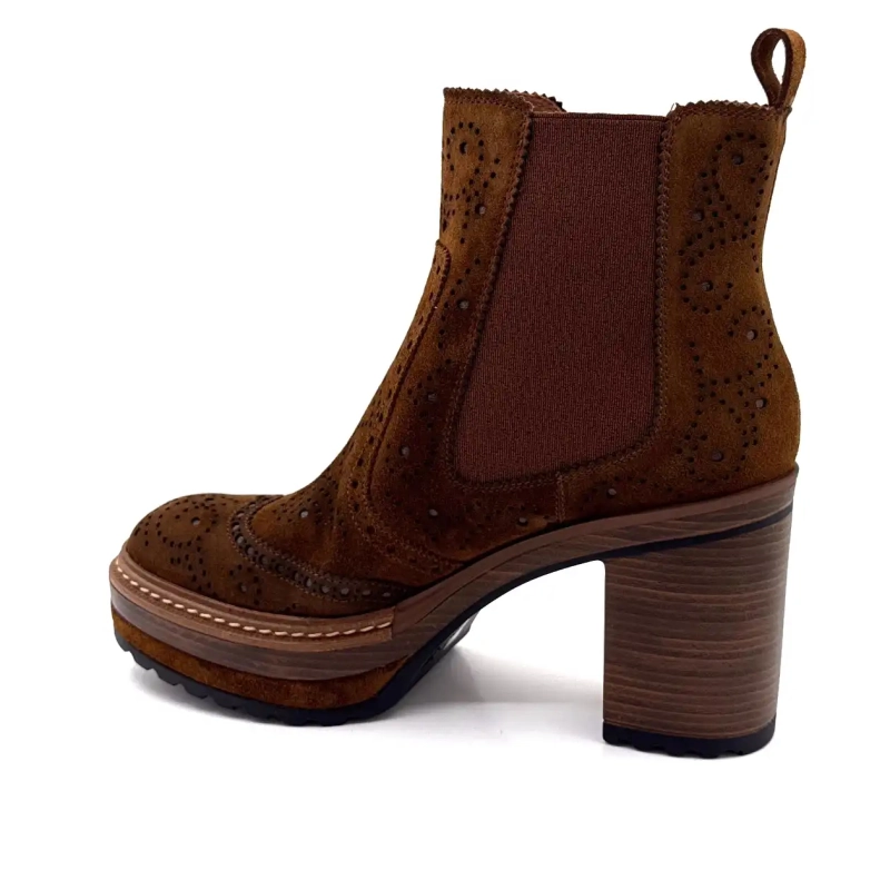 Pons Quintana 10079 Καφέ Σουέτ Ivoire Chaussures