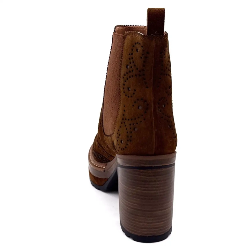 Pons Quintana 10079 Brown Suede Ivoire Chaussures