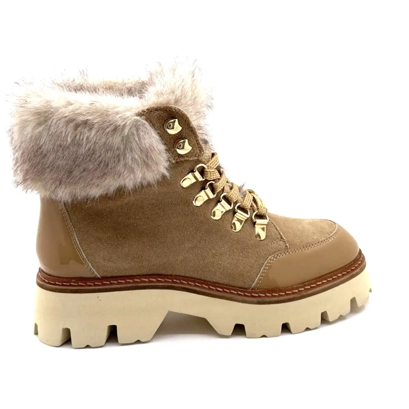 Les Tropéziennes 331142 Zamy Couro Bege Ivoire Chaussures