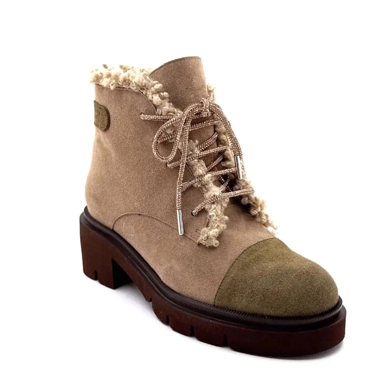 Ivoire g462 Camurça Bege Cáqui Ivoire Chaussures