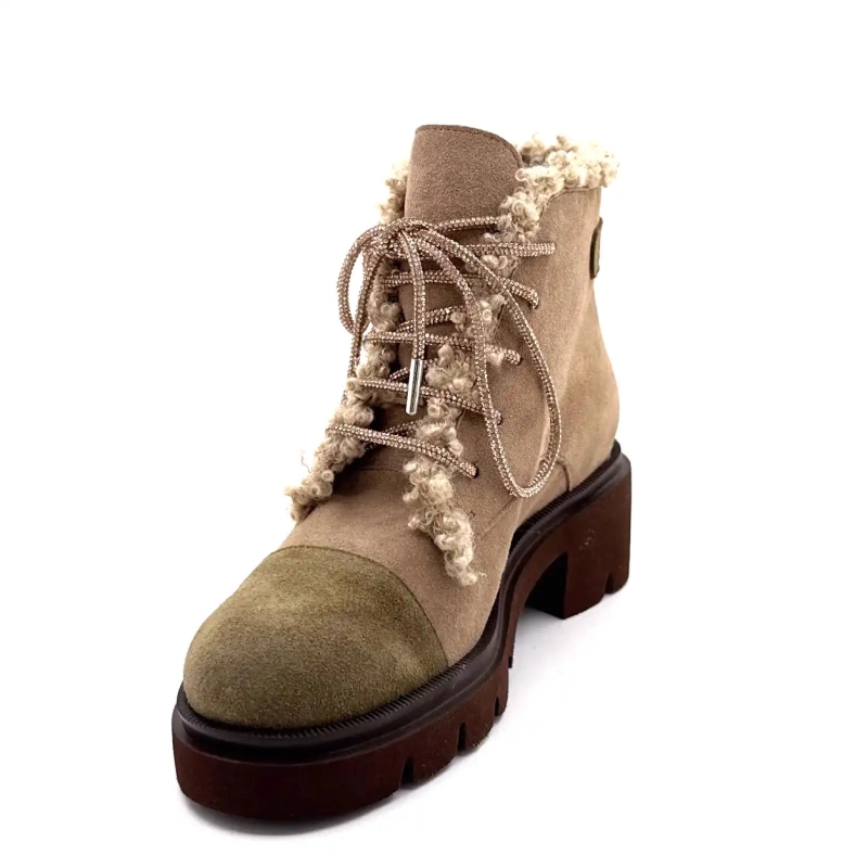 Ivoire g462 Semsket skinn Beige Khaki Ivoire Chaussures