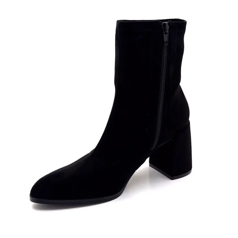 Ivoire Md1400-2501 Pelle scamosciata nera Ivoire Chaussures