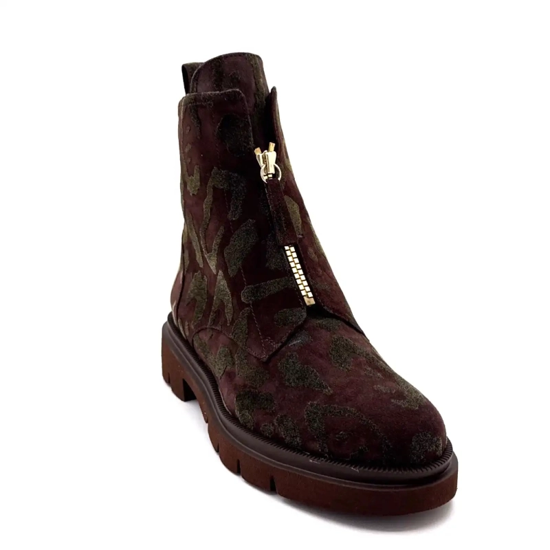 Ivoire 380 Leo Zamsz Aksamitny Nadruk Brązowy Leo Ivoire Chaussures