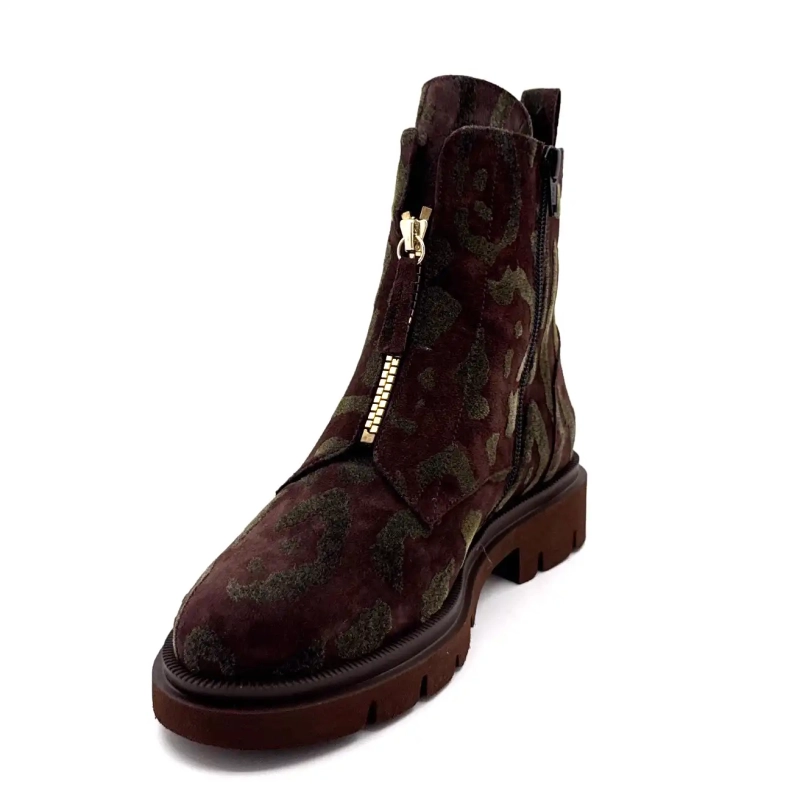 Ivoire 380 Leo Suede Velvet Print Marrone Leo Ivoire Chaussures