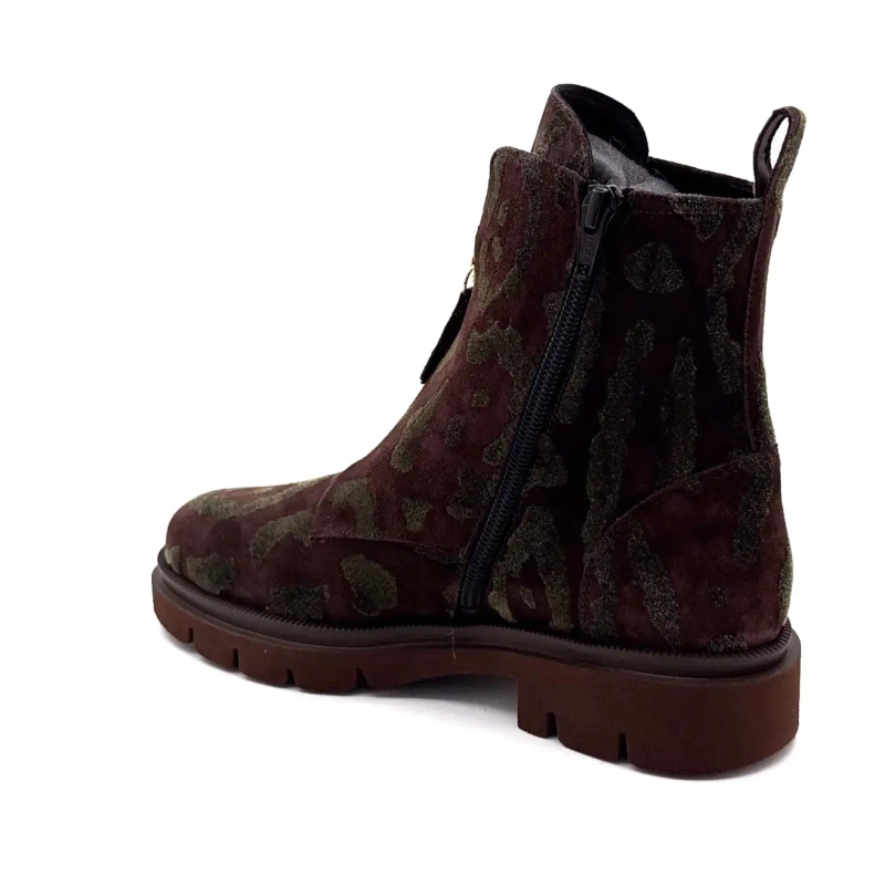 Ivoire 380 Leo Ruskind Fløjlsprint Brun Leo Ivoire Chaussures