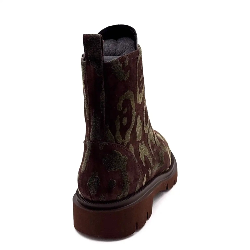 Ivoire 380 Leo Semsket fløyeltrykk Brun Leo Ivoire Chaussures