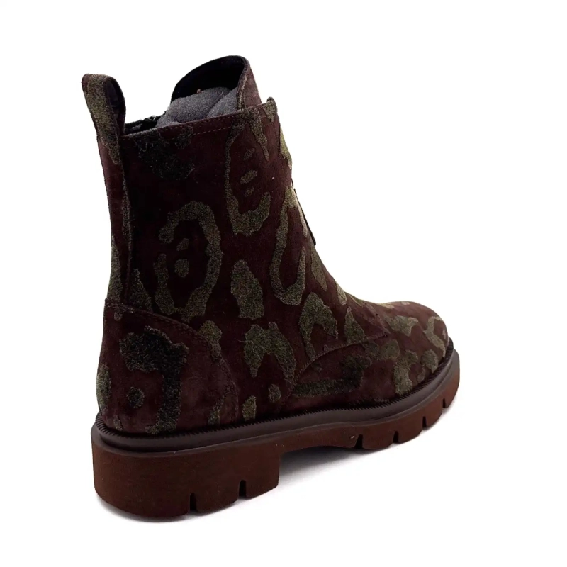 Ivoire 380 Leo Suede Velvet Print Brown Leo Ivoire Chaussures