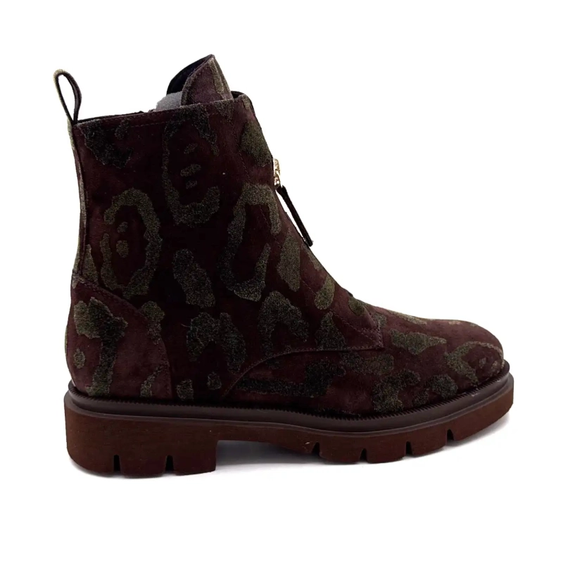 Ivoire 380 Leo Wildleder Samt Print Braun Leo Ivoire Chaussures