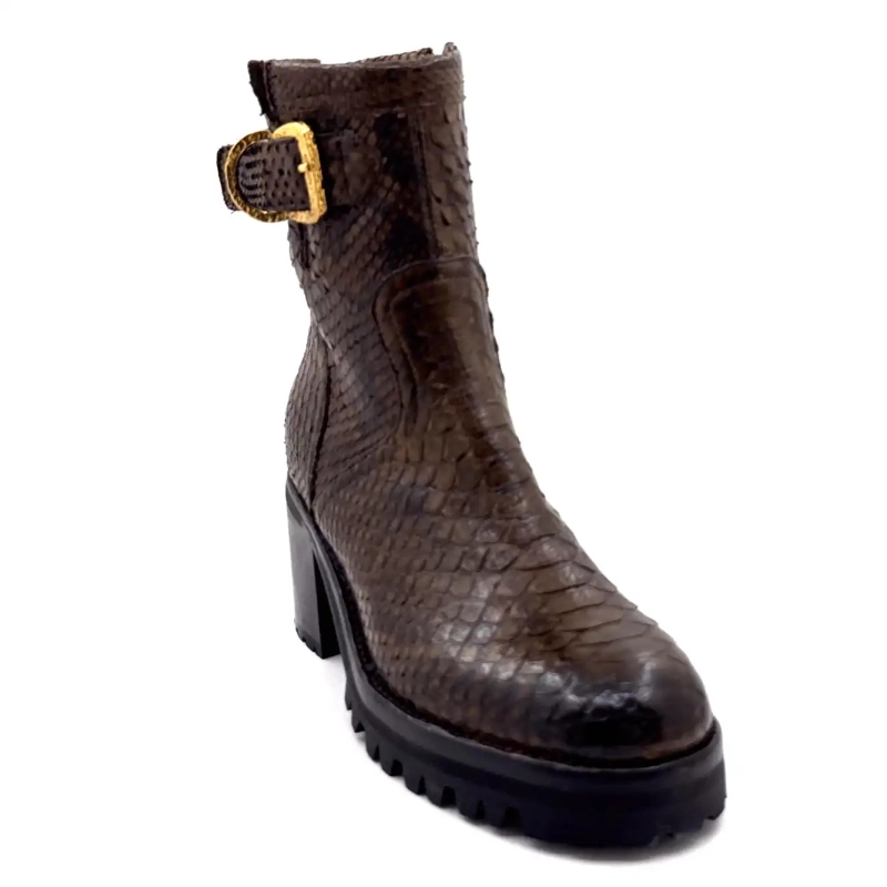 La Bottega di Lisa 4222/608 Birra Brown Pyton-Leder Ivoire Chaussures