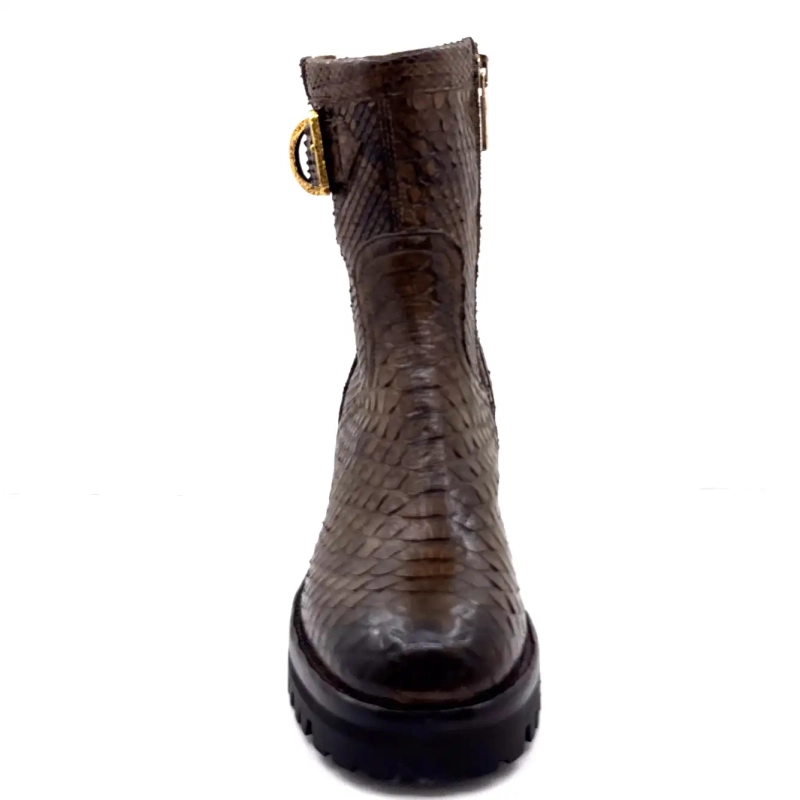 La Bottega di Lisa 4222/608 Birra Brown Pyton-Leder Ivoire Chaussures