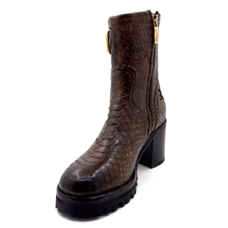 La Bottega di Lisa 4222/608 Birra Brown Pyton Läder Ivoire Chaussures