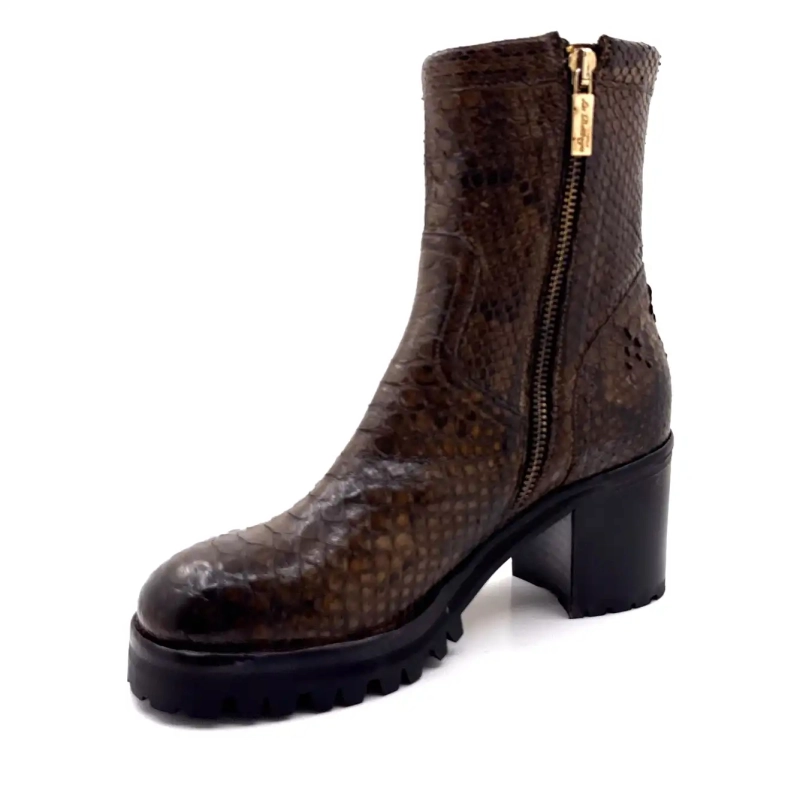 La Bottega di Lisa 4222/608 Birra Brown Pyton Couro Ivoire Chaussures