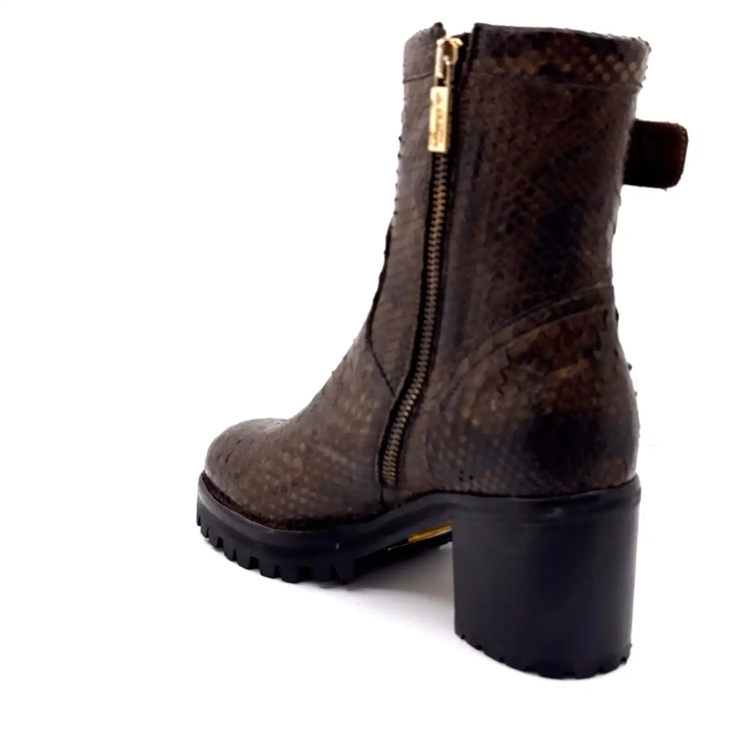 La Bottega di Lisa 4222/608 Birra Brown Pyton-Leder Ivoire Chaussures