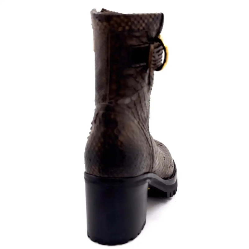 La Bottega di Lisa 4222/608 Birra Brązowa Skóra Pyton Ivoire Chaussures