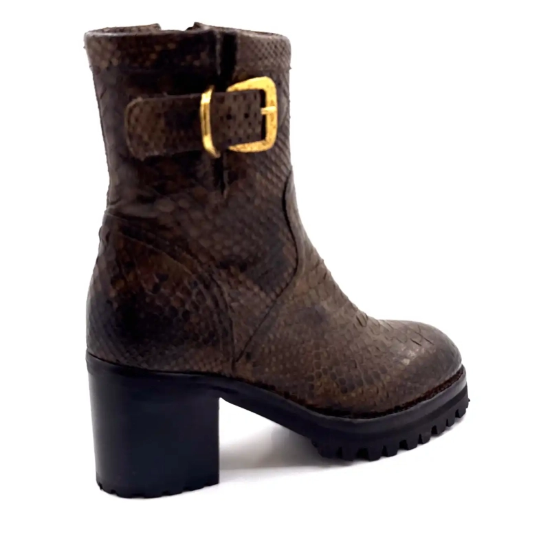 La Bottega di Lisa 4222/608 Birrabruin pytonleer Ivoire Chaussures