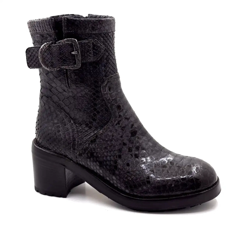 La Bottega di Lisa 4222/608 Krybdyrslæder Blågrå Ivoire Chaussures